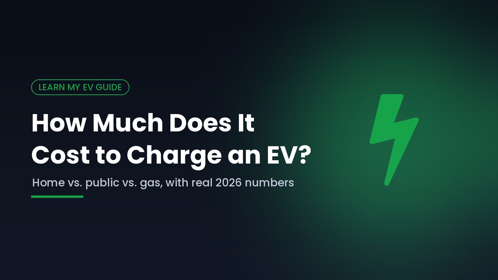 How Much Does It Cost to Charge an Electric Car? Home vs. Public vs. Gas (2026)