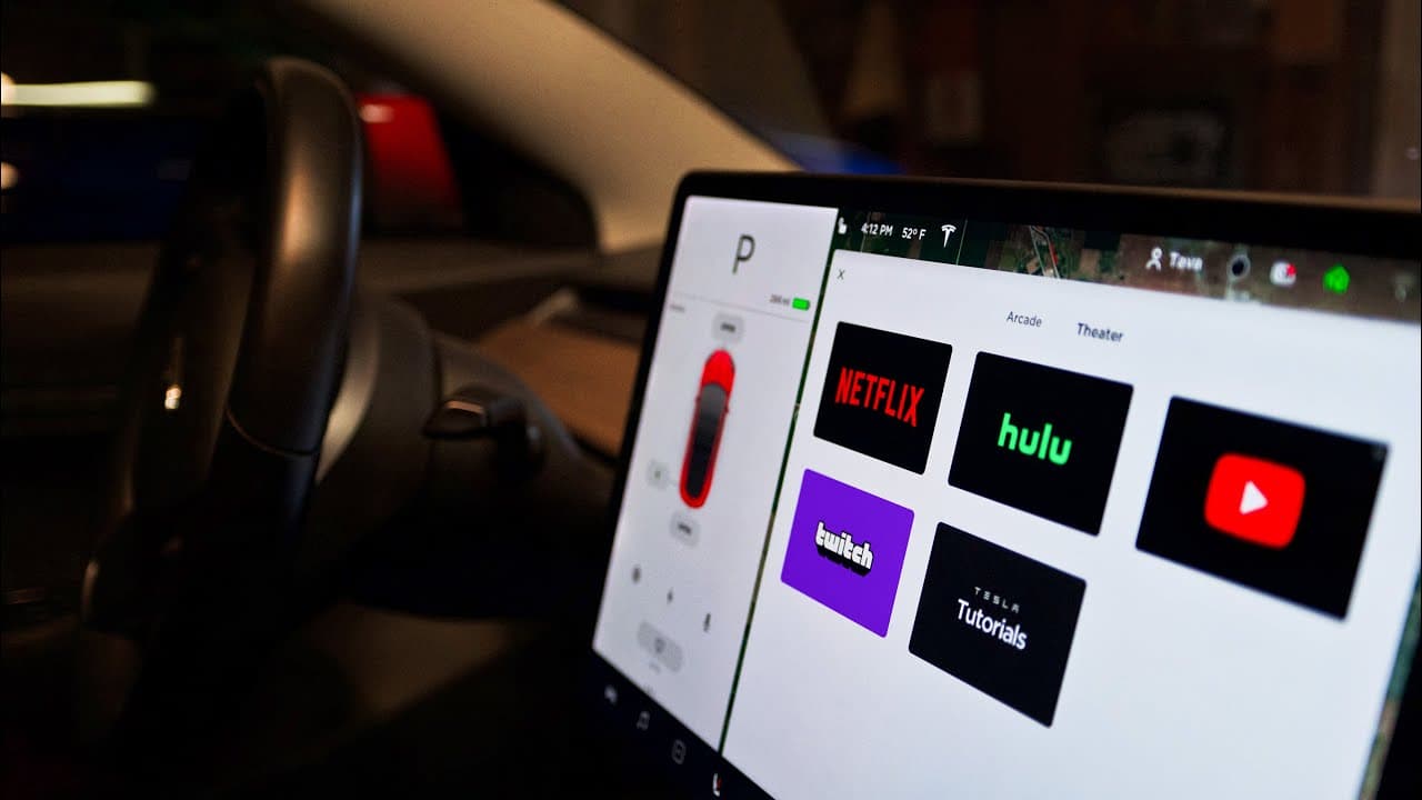 Tesla Is Quietly Testing More Streaming Apps for Tesla Theater — Including HBO Max and Apple TV