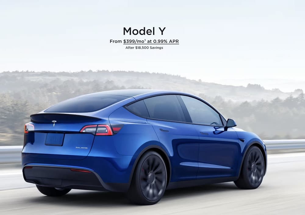 Tesla Offers 0.99% APR on Model Y Financing to Boost Sales