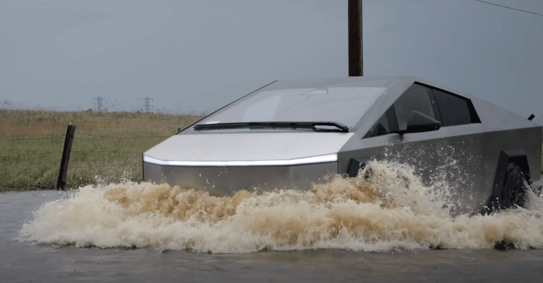 The Cybertruck in Water: Tesla