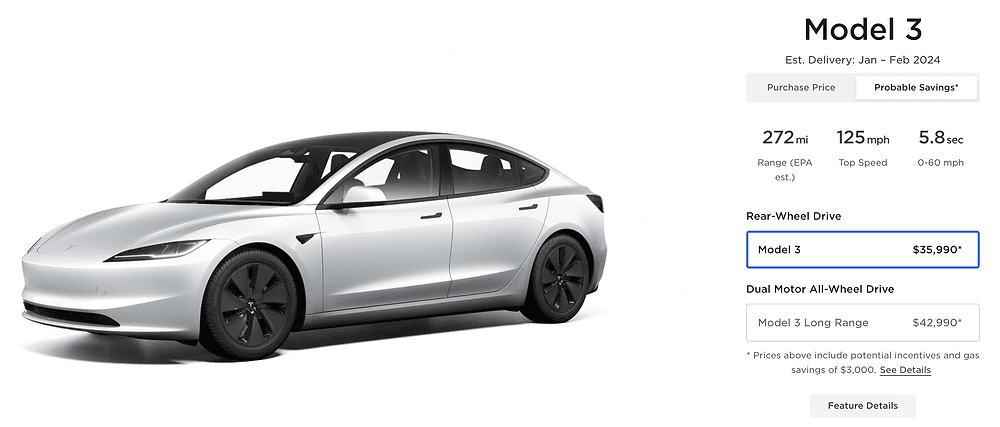 Tesla Launches Upgraded Model 3 in North America: Enhanced Design, Advanced Features, and New Color Options