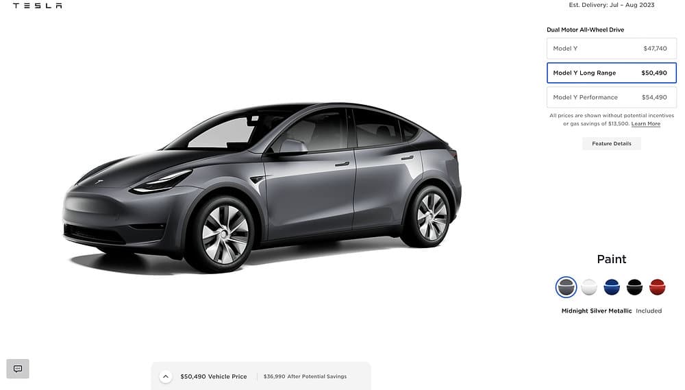 Tesla Changes Free Color Option for Model Y and Model 3 in North America